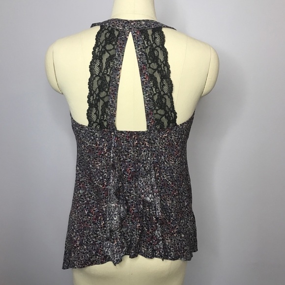 BCBGeneration Lace Strap Back Ruffle Tank - Picture 4 of 6